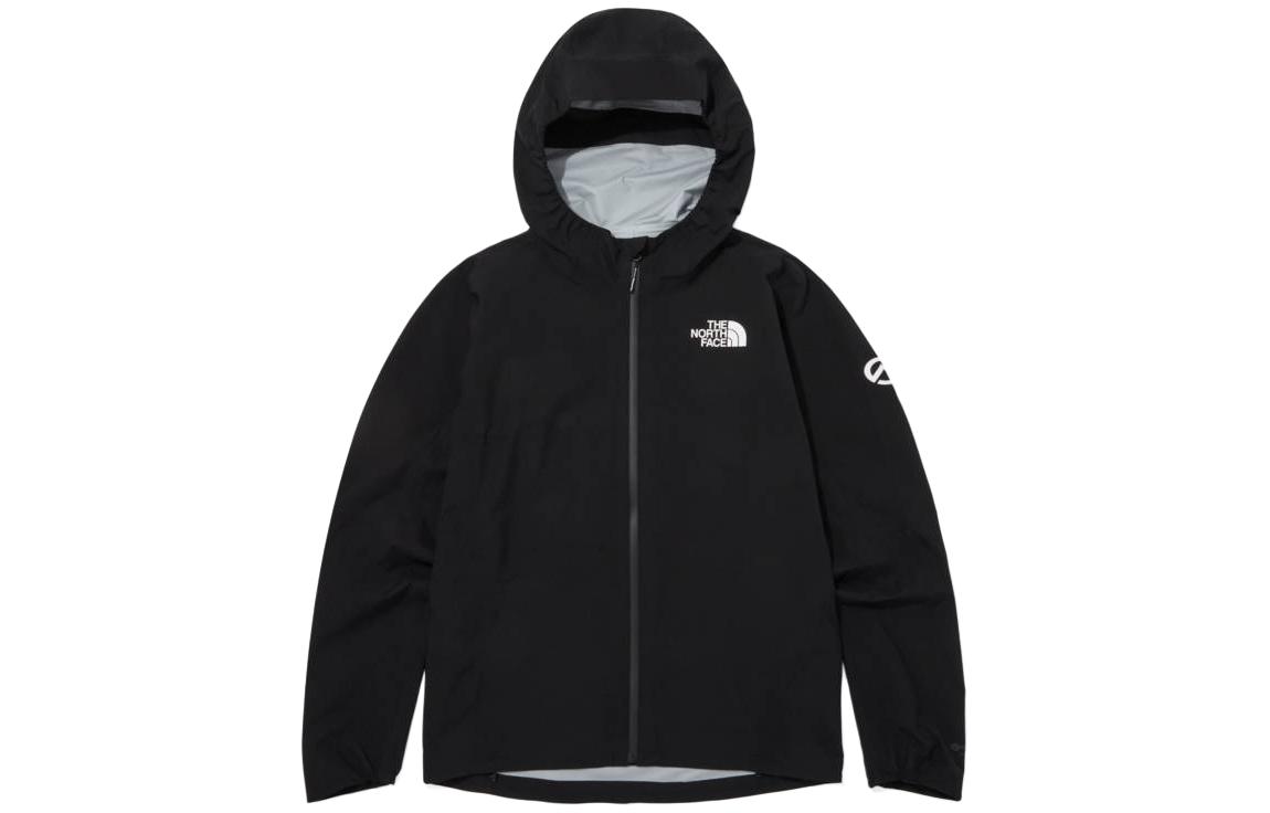 TNF Black Logo Embroidered Hooded Zip Jacket NJ2HQ20A