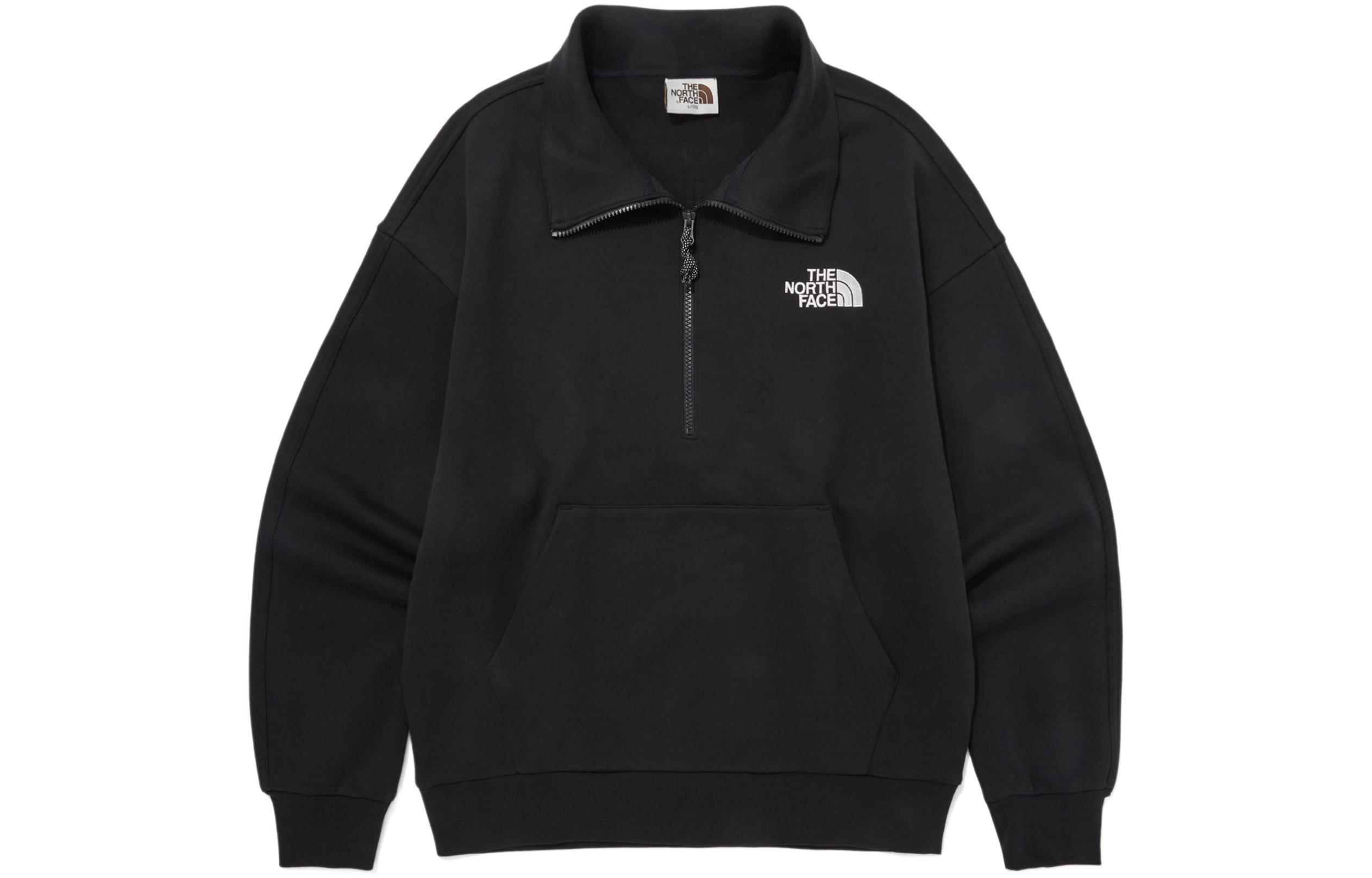 TNF Black Logo Embroidered Oversized Sweatshirt Unisex NM5MQ01L