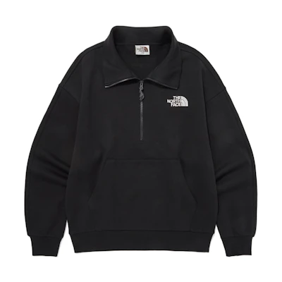 TNF Black Logo Embroidered Oversized Sweatshirt Unisex NM5MQ01L