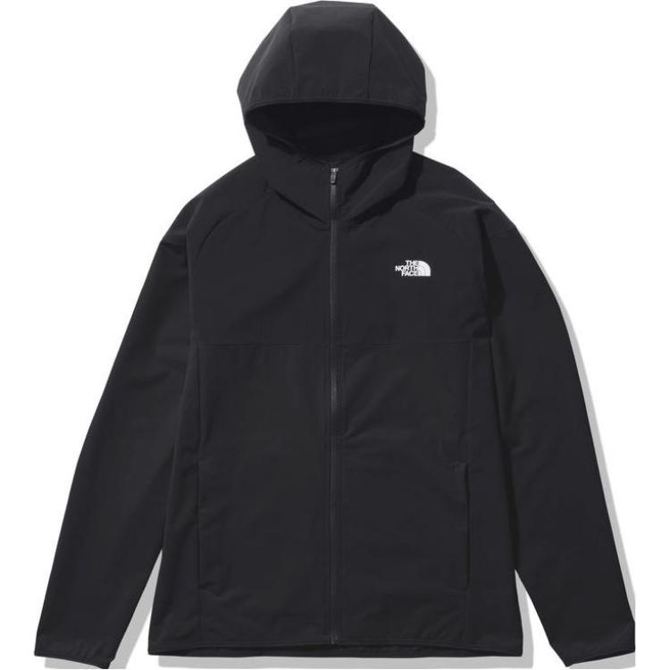 TNF Black Logo Embroidered Oversized Zip-Up Hoodie Jacket NP72281-K