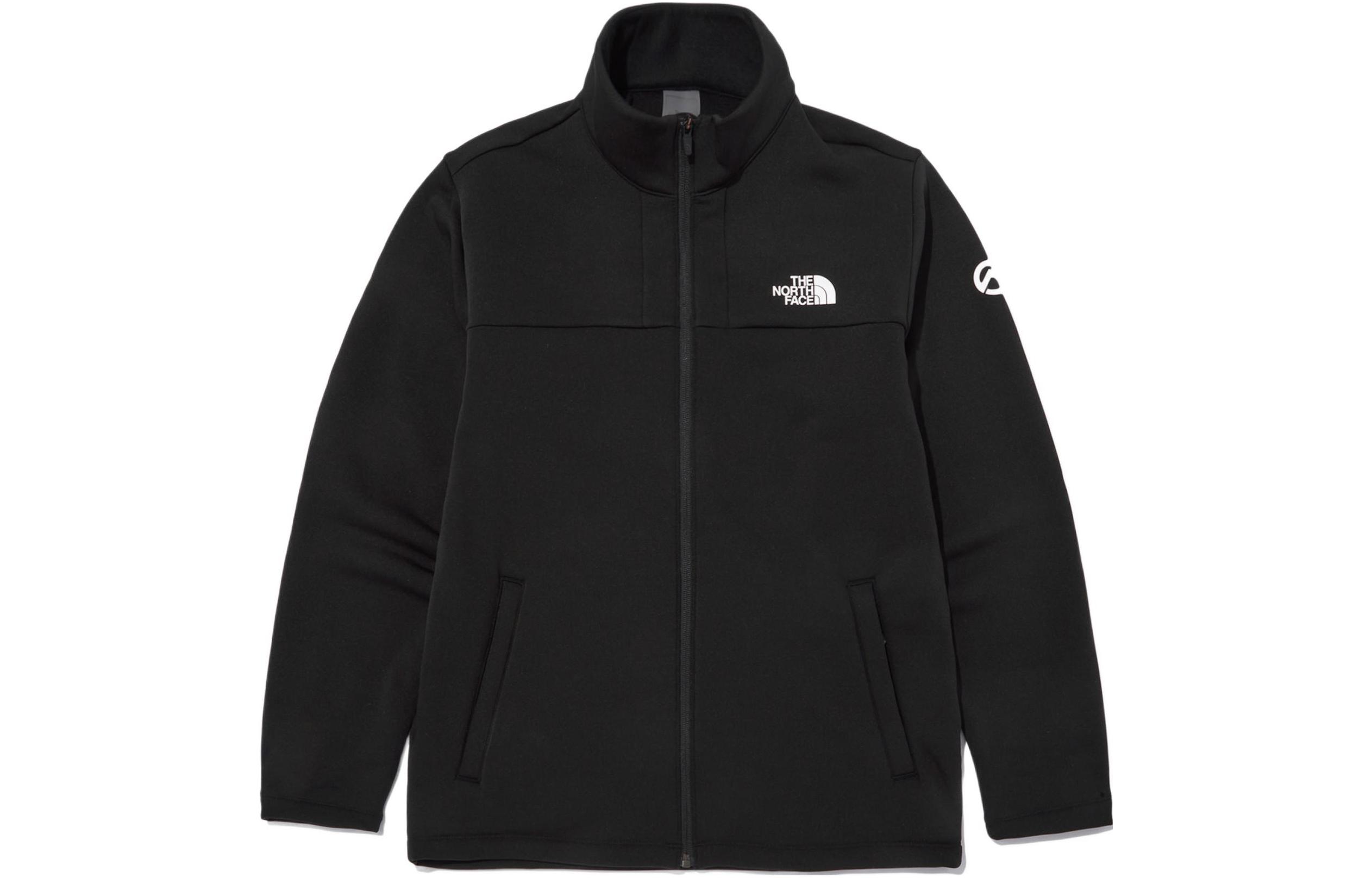 TNF Black Logo Embroidered Stand Collar Zip Jacket NJ5JN72A