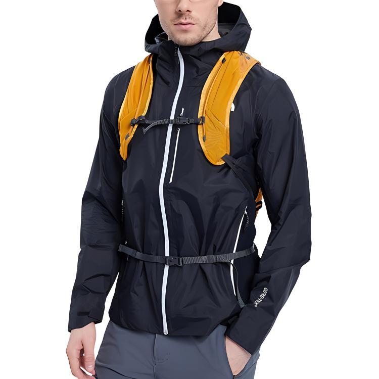 TNF Black Logo Embroidered Zip-Up Hooded Jacket for Outdoor Sports NF0A3V84-JK3