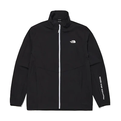 TNF Black Logo Embroidered Zip-Up Hoodie Jacket NJ3LN04A
