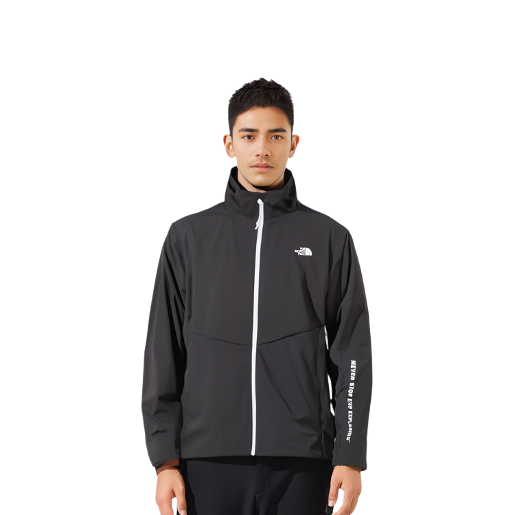 TNF Black Logo Embroidered Zip-Up Hoodie Jacket NJ3LN04A 圖 6