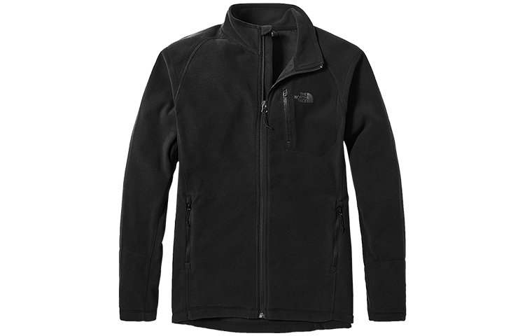 TNF Black Logo Fleece Jacket - Outdoor, Soft & Comfortable Fit NF0A4NGK-JK3