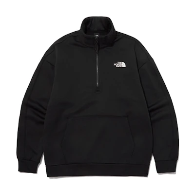 TNF Black Logo High-Neck Zip-Up Sports Jacket NA4FP50A