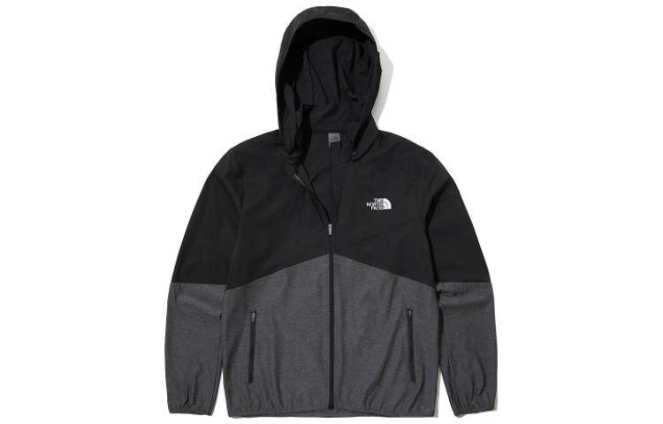 TNF Black Logo Print Colorblock Zip-Up Hoodie Jacket NJ5JL06J