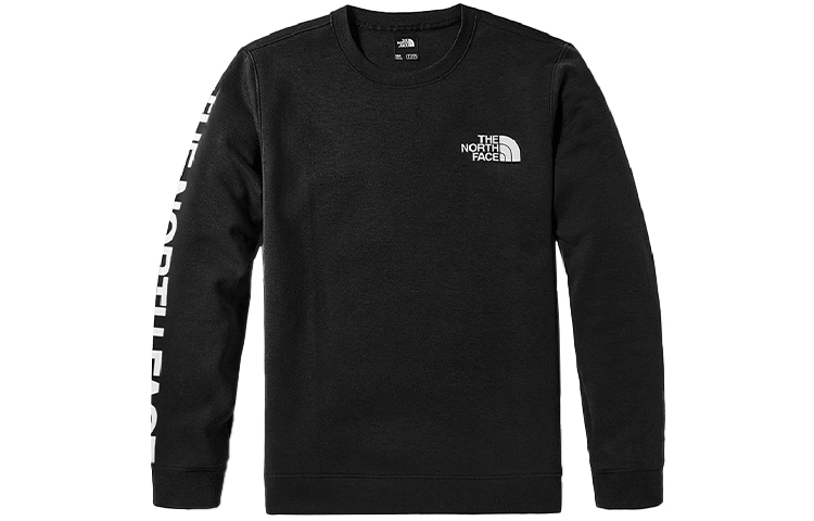 TNF Black Logo Print Crewneck Sweatshirt - Soft & Casual NF0A498S-JK3