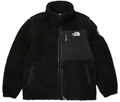 The North Face Black Logo Print Fleece Jacket with Multi-Pocket Design NJ4FM56D The North Face Black Logo Print Fleece Jacket with Multi-Pocket Design NJ4FM56D