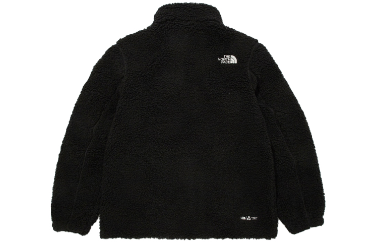 Shop The North Face 黑色Logo印花多口袋設計抓毛外套 NJ4FM56D