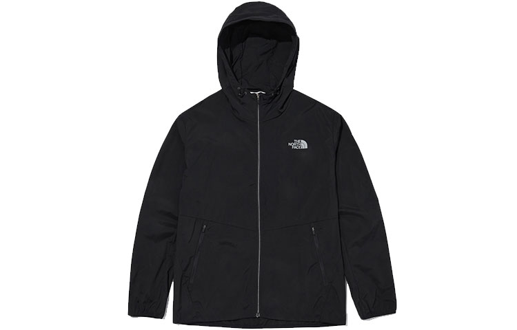 TNF Black Logo Print Full-Zip Hooded Jacket NJ3LN00J