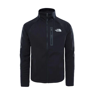 TNF Black Logo Print Full-Zip Jacket with Stand Collar NF0A3BRH-JK3