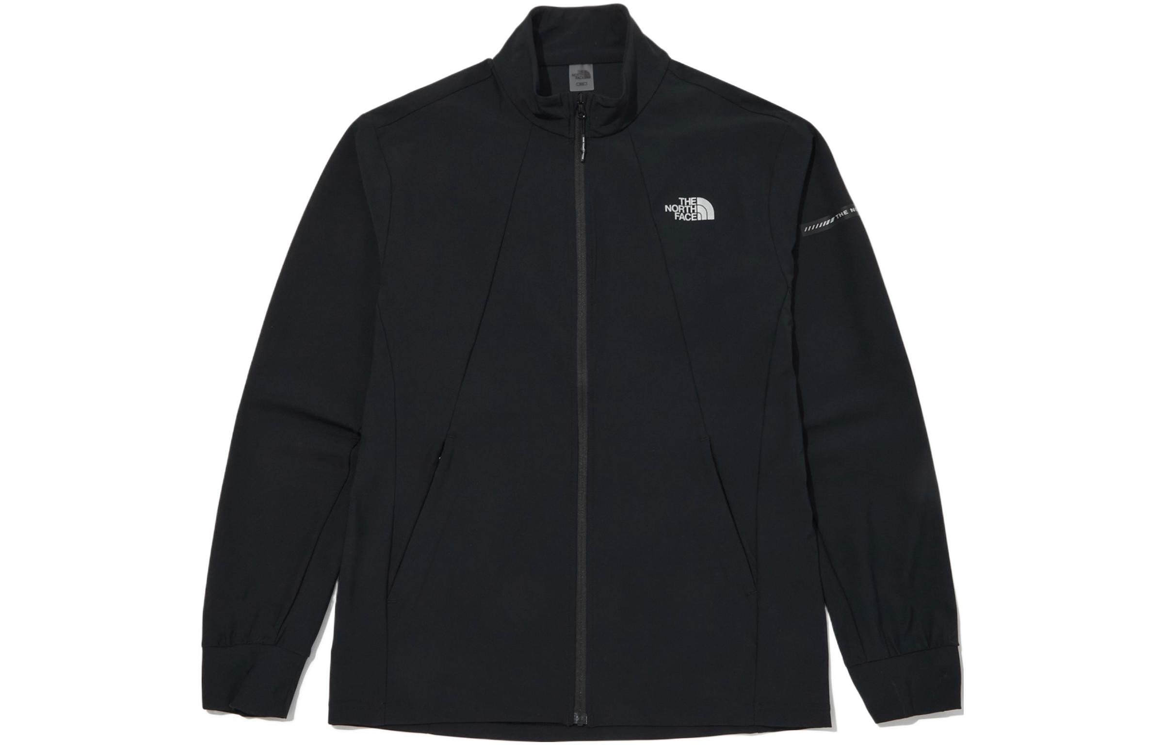 TNF Black Logo Print High Neck Jacket NJ5JN02J