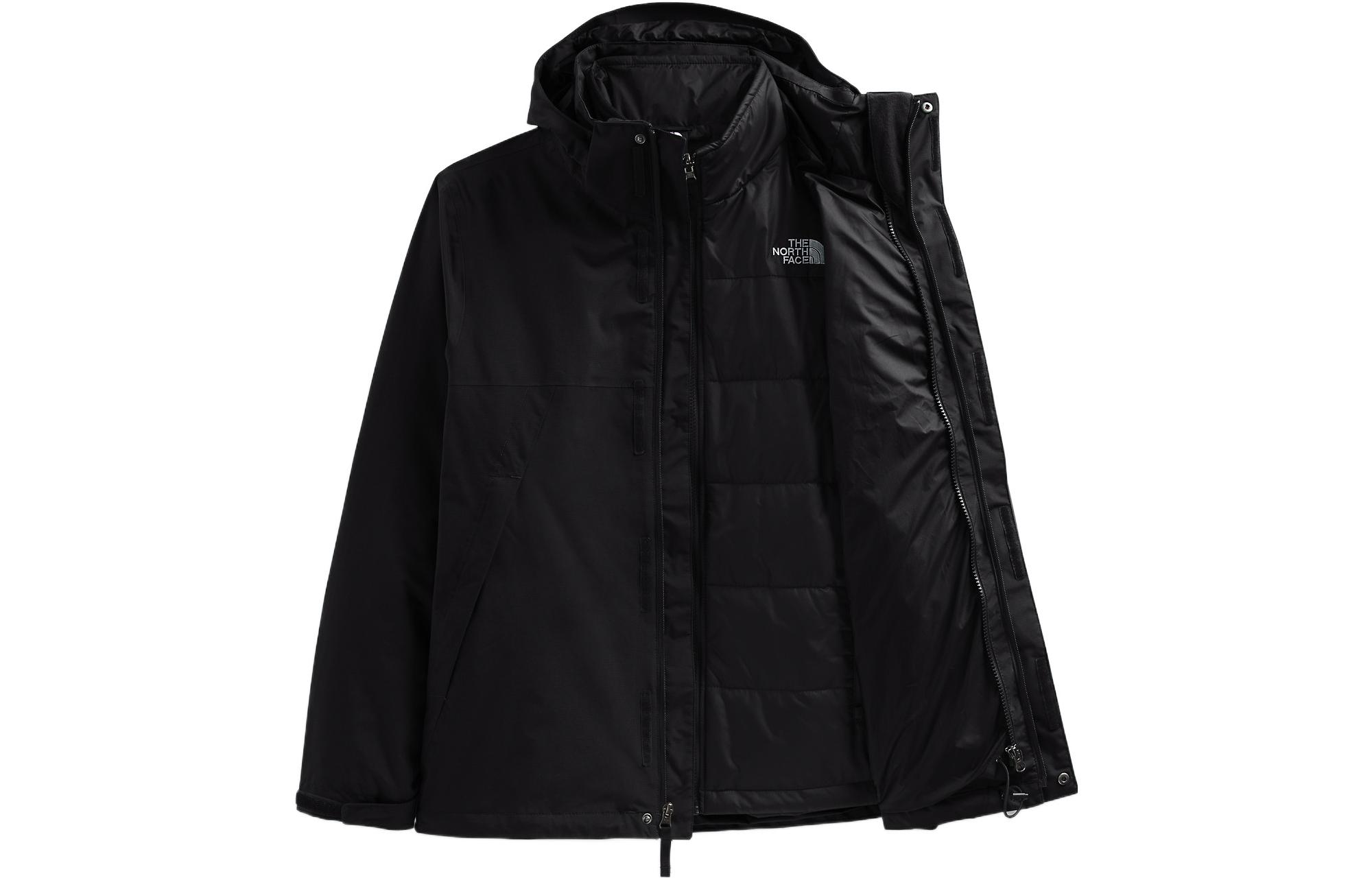 TNF Black Logo Print Hooded 3-in-1 Jacket NF0A833R-JK3