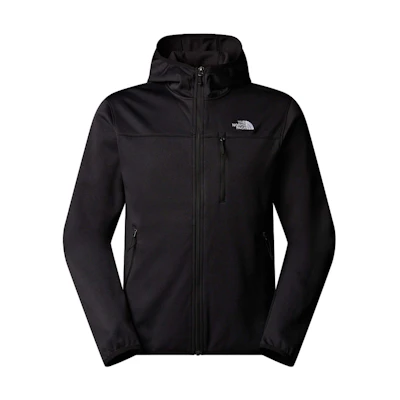 TNF Black Logo Print Hooded Jacket NF0A35V1-KS7
