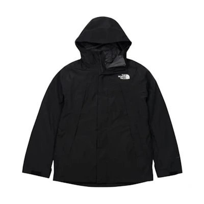 TNF Black Logo Print Hooded Jacket NF0A82VO-KT0