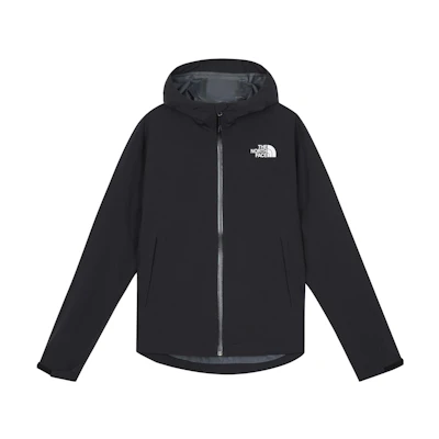 TNF Black Logo Print Hooded Windbreaker Jacket NF0A55WE-JK3