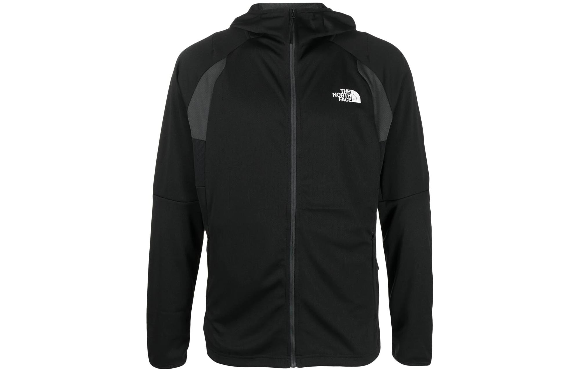 The North Face Black Logo Print Hooded Zip-Up Jacket NF0A823QK-T01