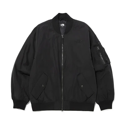 TNF Black Logo Print Long Sleeve Bomber Jacket NJ3NN53A