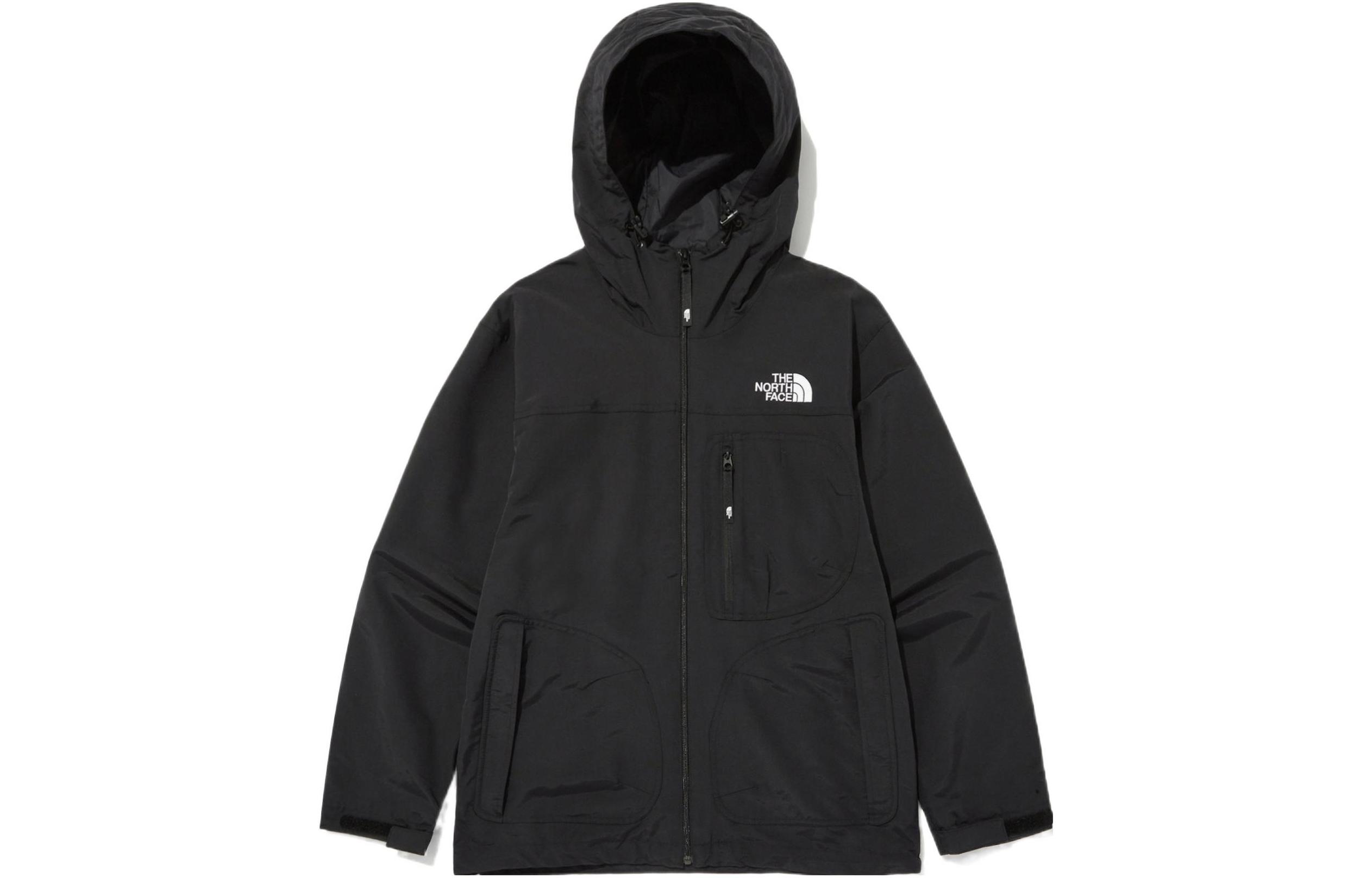 TNF Black Logo Print Multi-Pocket Zip-Up Hoodie Jacket NJ3BN58A 圖 2