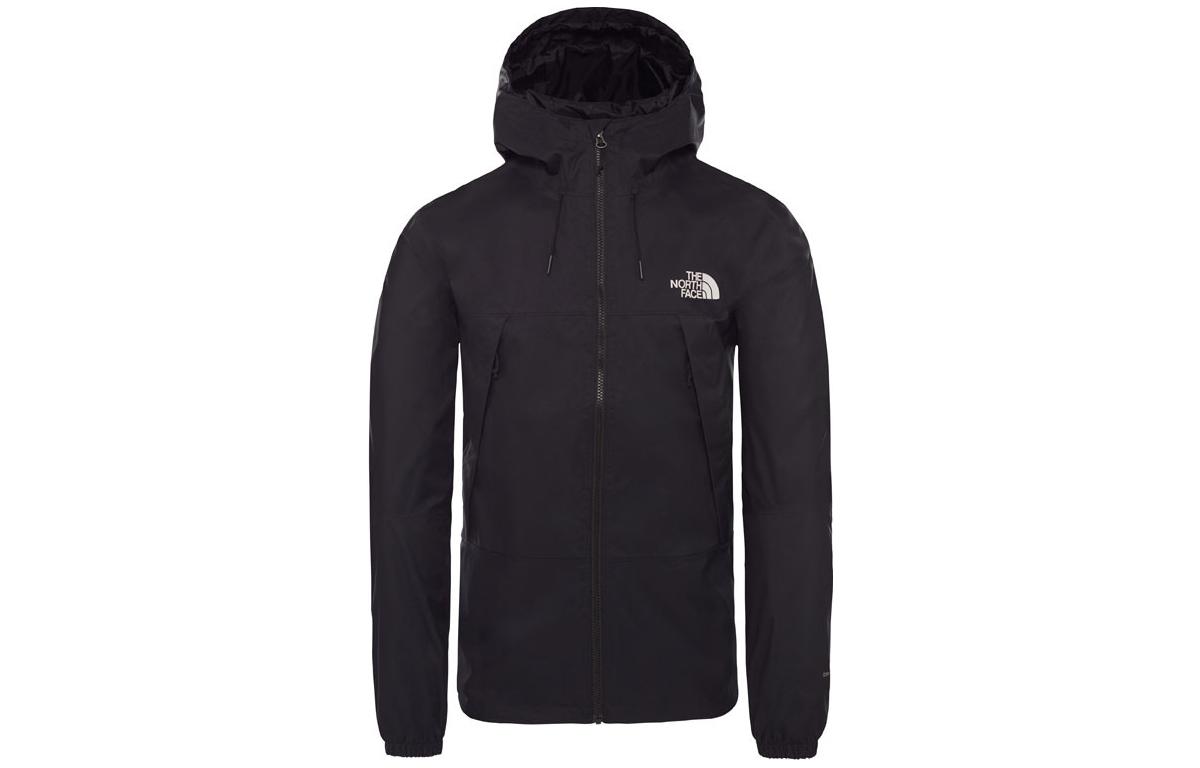 TNF Black Logo Print Patchwork Zip Hoodie Jacket NF0A2S51-NM9