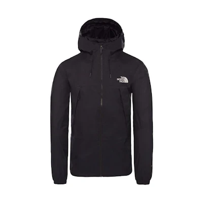 TNF Black Logo Print Patchwork Zip Hoodie Jacket NF0A2S51-NM9