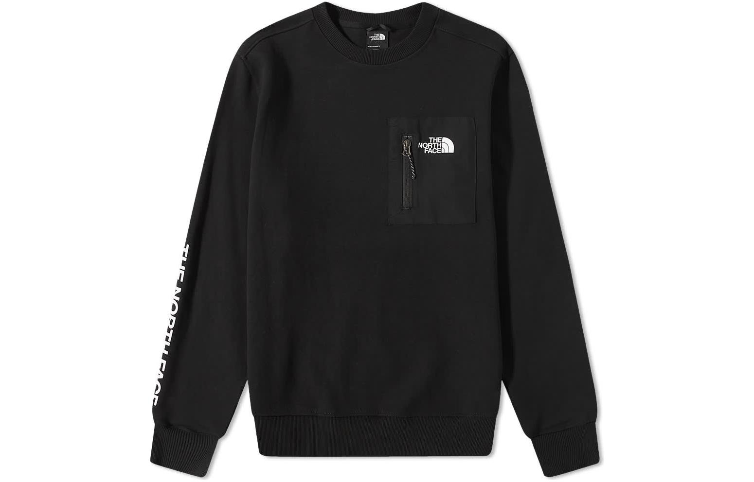 TNF Black Logo Print Pullover Crewneck Sweatshirt NF0A5316-WZY