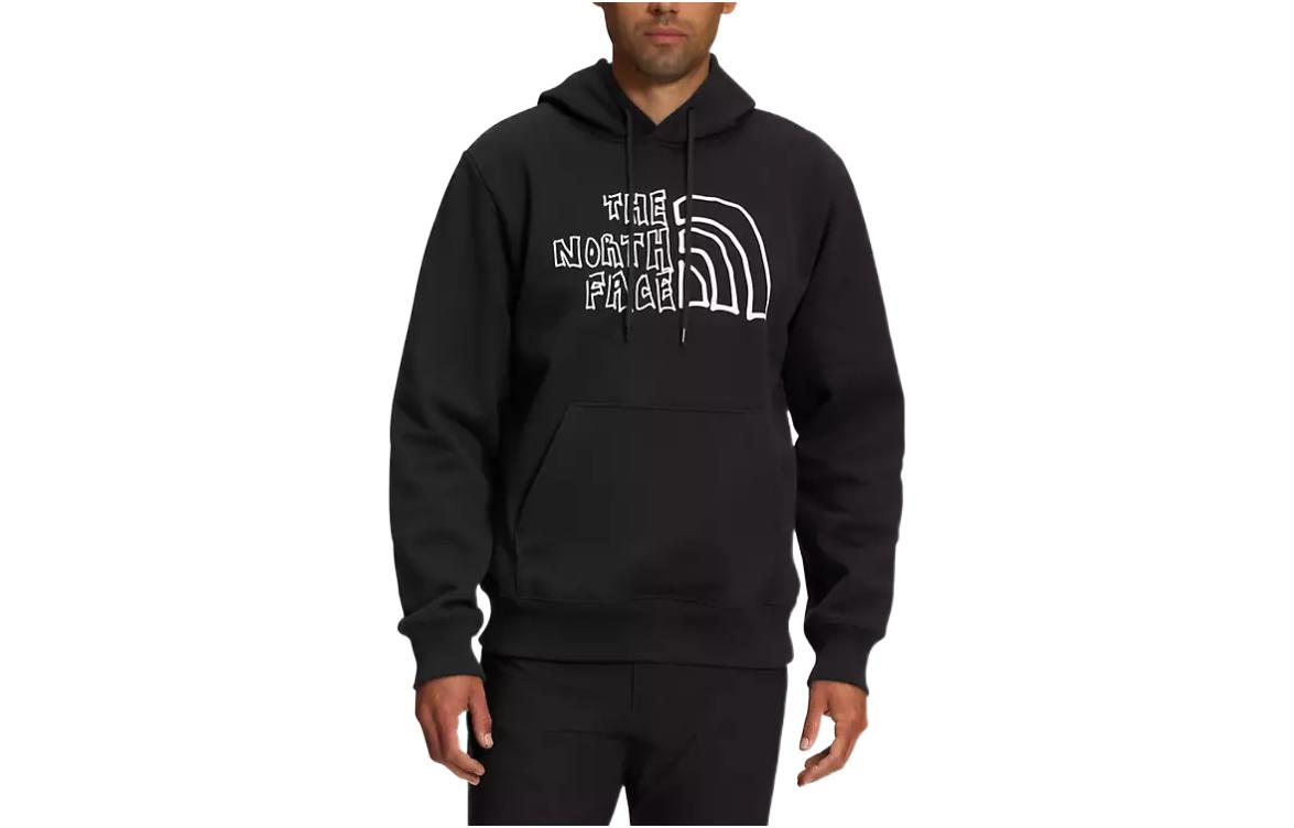 TNF Black Logo Print Pullover Hoodie Long Sleeve NF0A7WTE-JK3