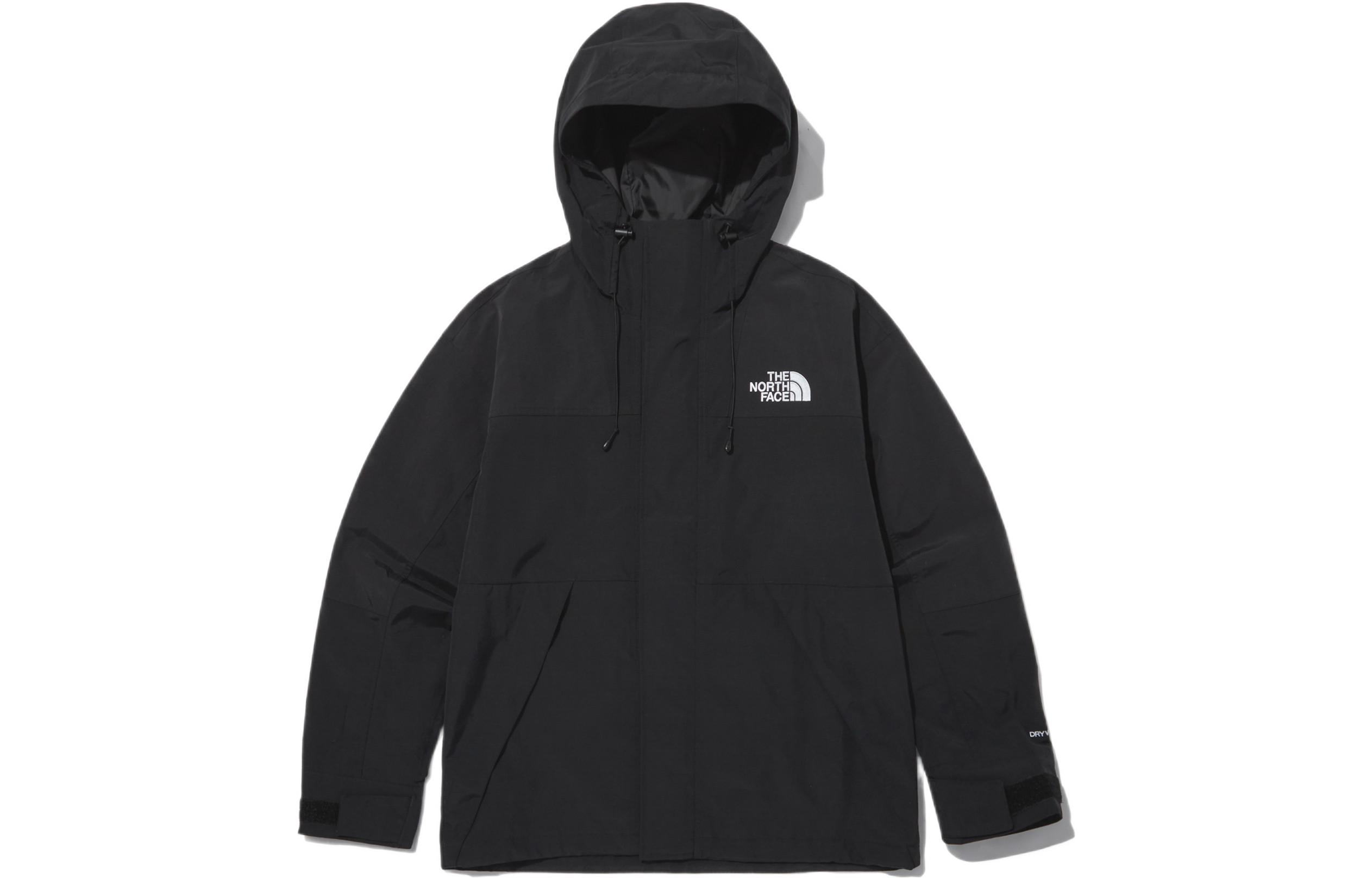 The North Face Black Logo Print Solid Color Hoodie Jacket NJ2HN51A