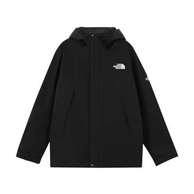 TNF Black Logo Print Zip-Up Hooded Jacket NI3BN50J