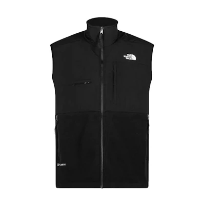 TNF Black Logo Print Zip-Up Sleeveless Vest NF0A7UR4JK31