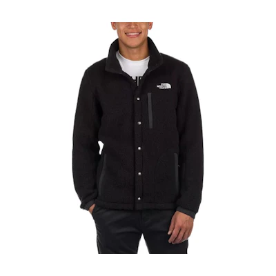 TNF Black Logo Printed Hooded Jacket with Stand Collar NF0A7V3O-KT0