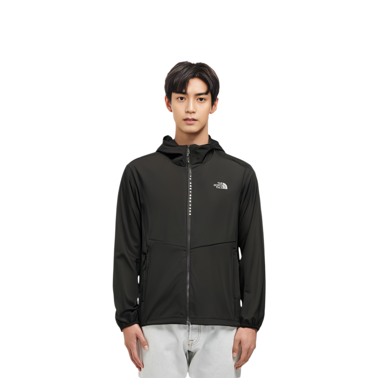 TNF Black Logo Printed Lightweight Zip Jacket Unisex Hoodie NJ3LP00J 圖 4