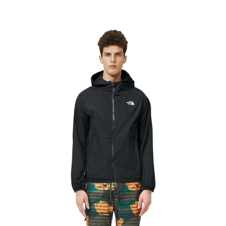 TNF Black Logo Printed Lightweight Zip Jacket Unisex Hoodie NJ3LP00J 圖 6