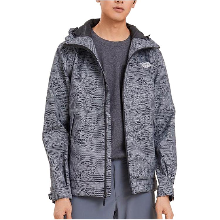 TNF Black Logo Printed Outdoor Zip-Up Hoodie Jacket NF0A3VPK-9XY