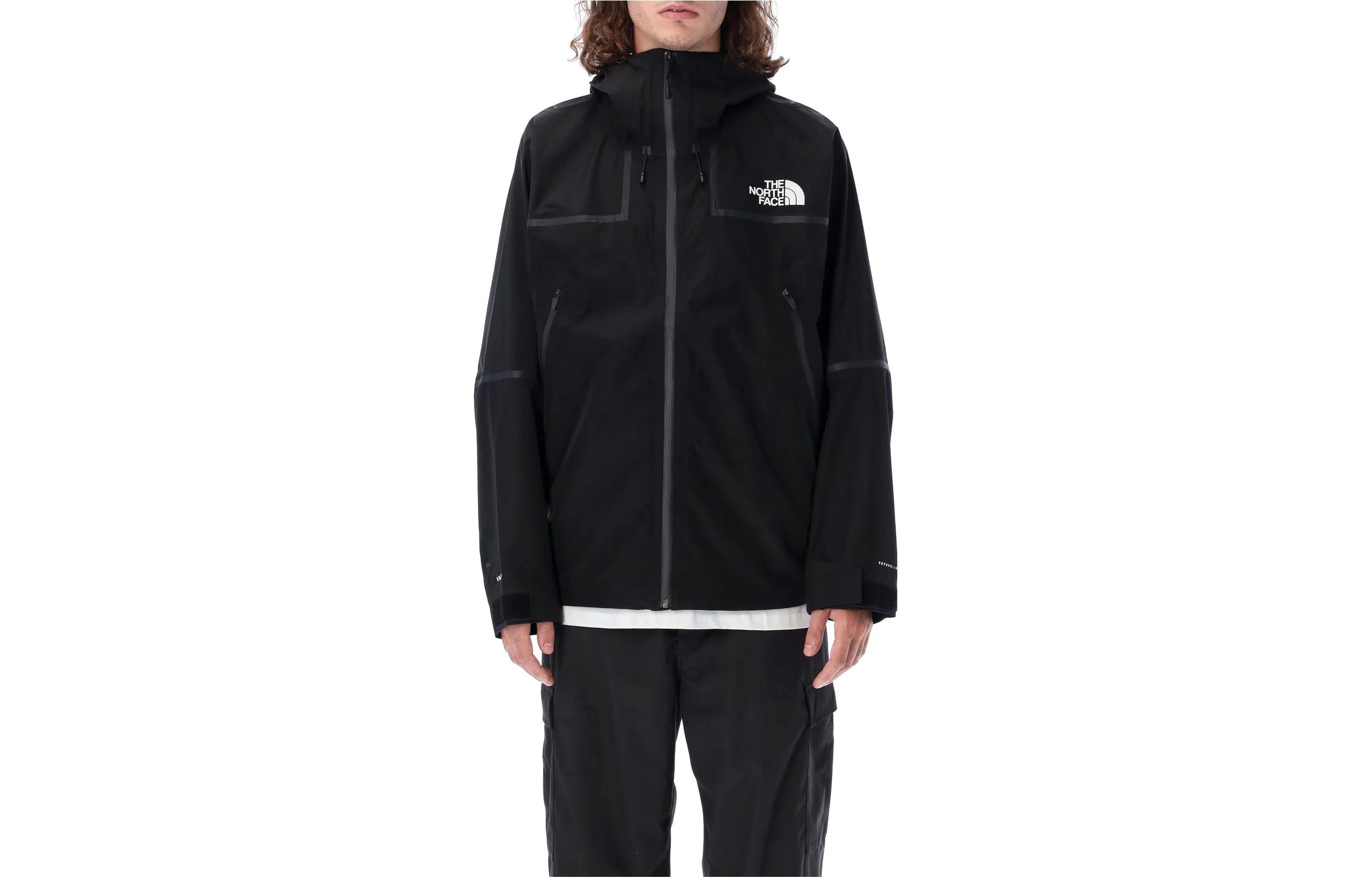 TNF Black Logo Printed Zip-Up Hoodie Jacket NFOAZUQB-JK3