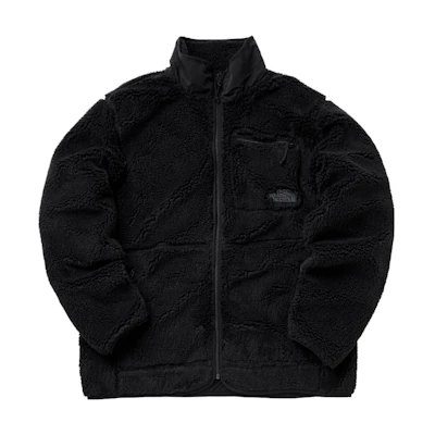 TNF Black Logo Stand Collar Zip-Up Jacket Long Sleeve NF0A7URLJK31