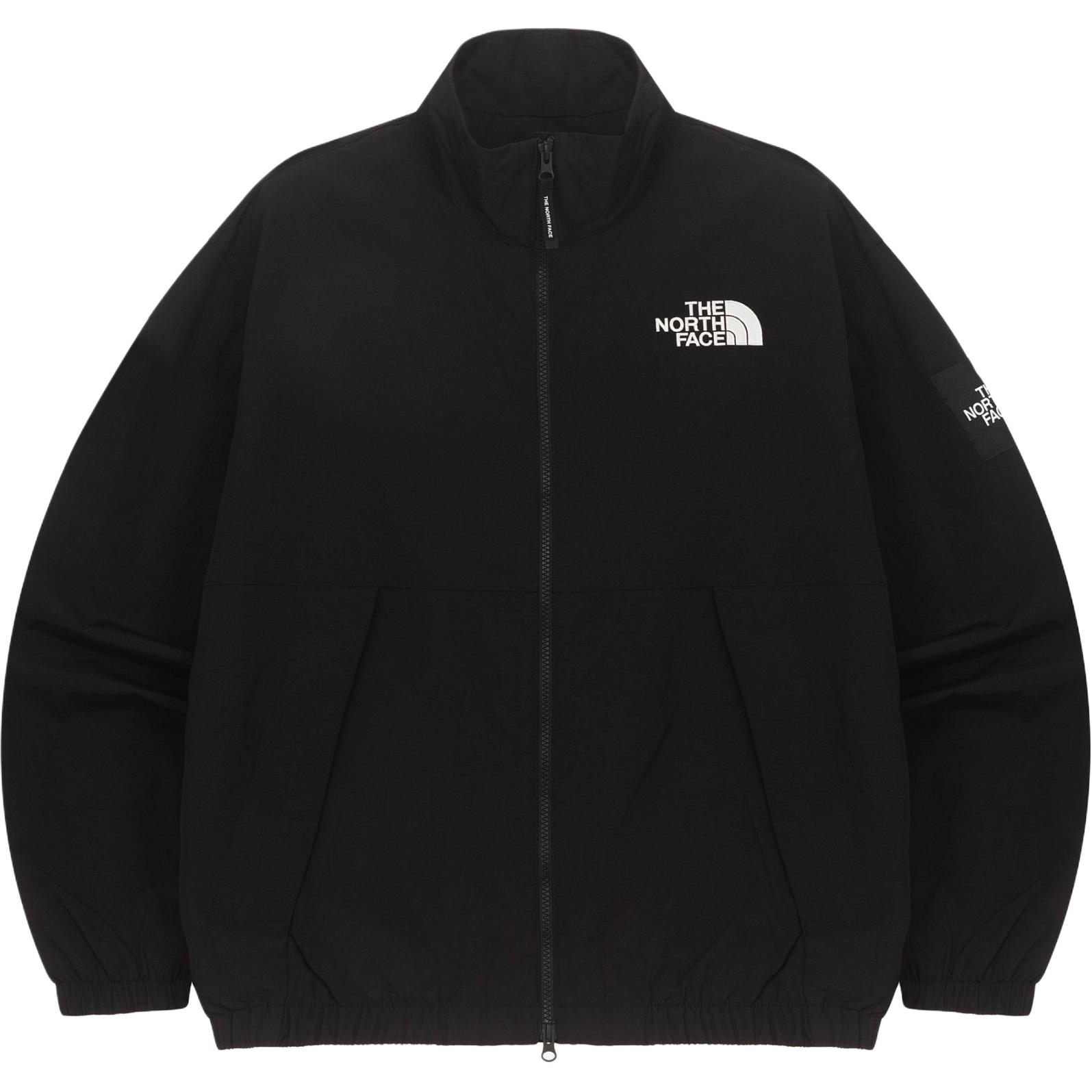 TNF Black Logo Stand Collar Zip-Up Jacket NJ3BQ54J