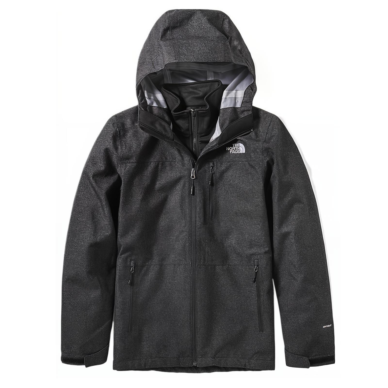 TNF Black Logo Waterproof Breathable Hooded Jacket NF0A3VSI-JK3