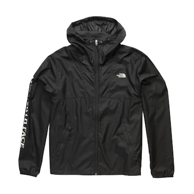 TNF Black Long-Sleeve Letter Graphic Hoodie Jacket NF0A7UVQ-JK3