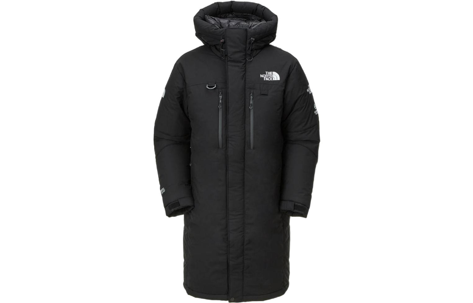 TNF Black Long-Sleeve Logo Hooded Down Jacket NC2DN99A