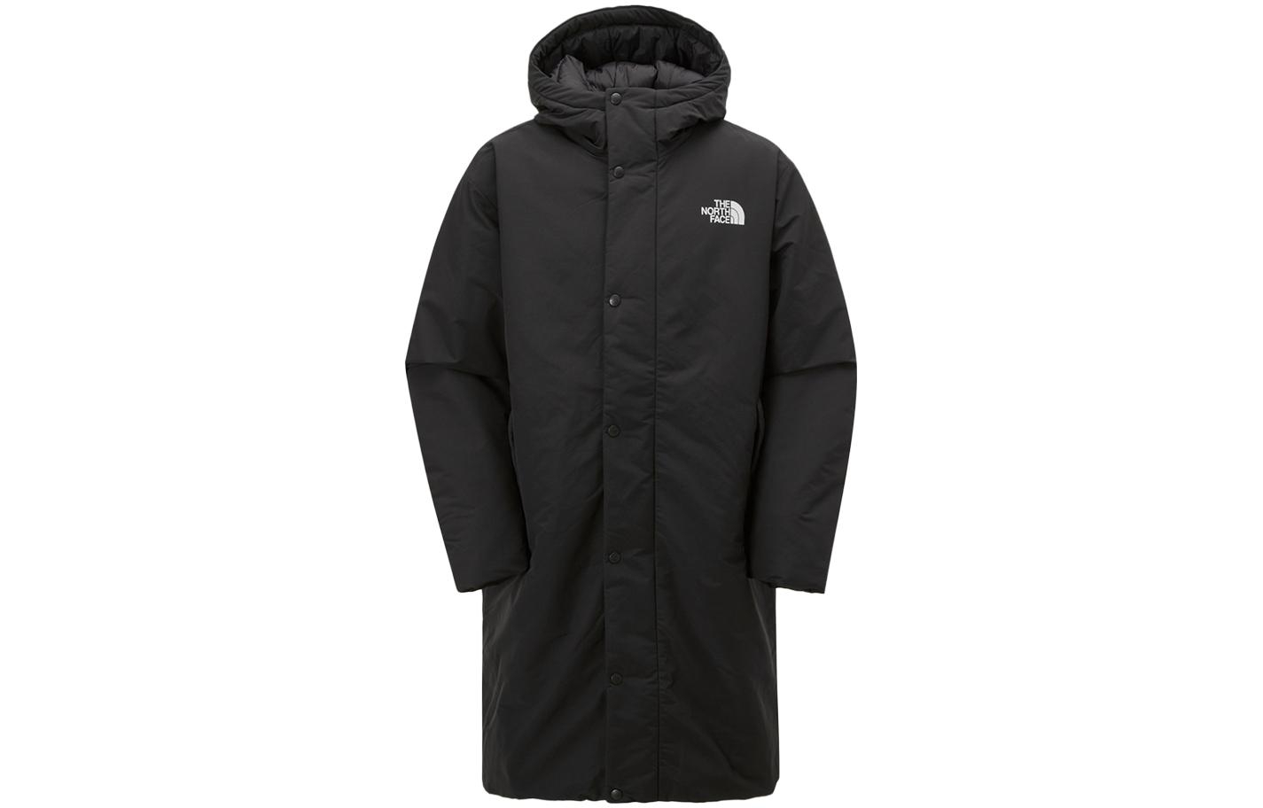 The North Face Black Long Quilted Logo Jacket Unisex Windproof Waterproof NC3NP51J