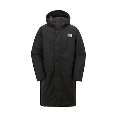 TNF Black Long Quilted Logo Jacket Unisex Windproof Waterproof NC3NP51J