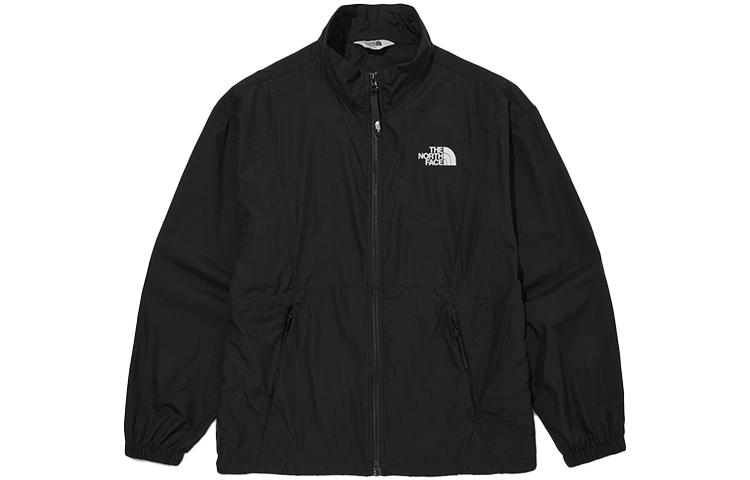 TNF Black Loose Fit Stand Collar Jacket - Fall Season NJ3LN01J