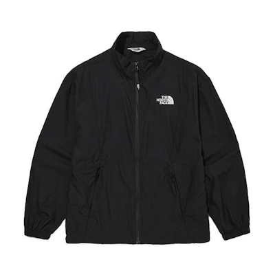 TNF Black Loose Fit Stand Collar Jacket - Fall Season NJ3LN01J