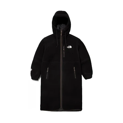 TNF Black Mid-Length Logo Hooded Jacket - Unisex NC4FM50B