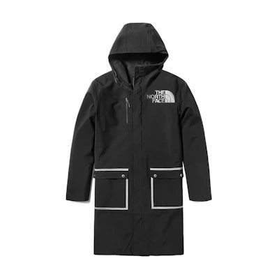 TNF Black Mid-Length Logo Printed Hooded Zip Jacket NF0A3VRX-JK3