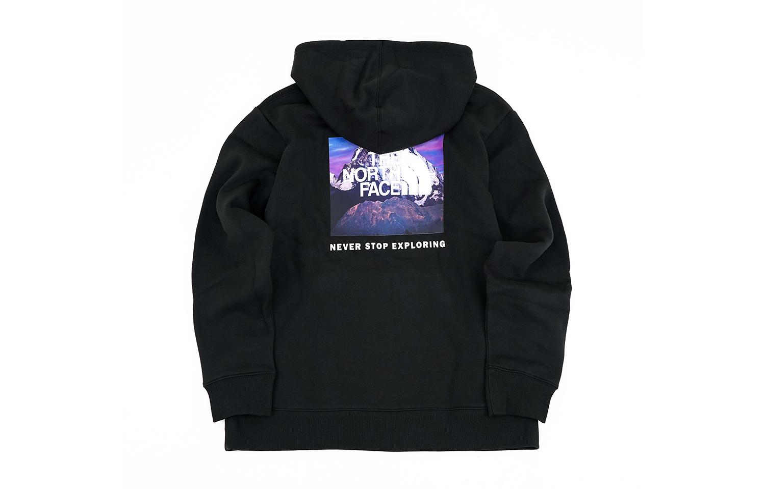 TNF Black Mountain Print Pullover Hoodie Unisex Outdoor Warm Gear NF0A86Q2-JK3