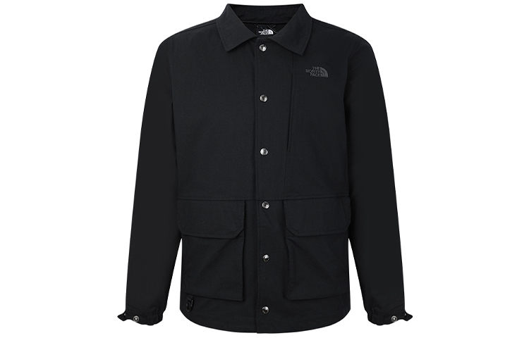 TNF Black Outdoor Casual Jacket with Single-Breasted Design NF0A4U5O-JK3