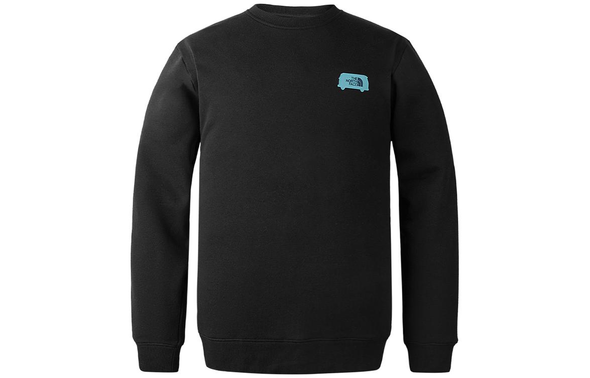 TNF Black Outdoor Crewneck Sweatshirt with Hand-Drawn Back Print Unisex NF0A8AKW-JK3